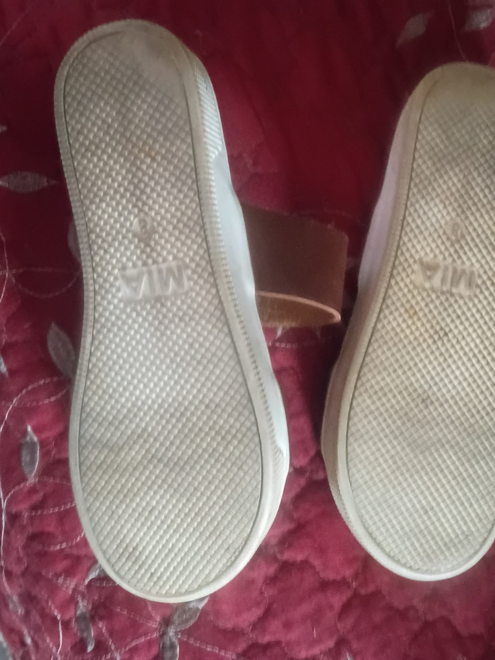 MIA Brown Double-Strap Slide Sandals - Picture 4 of 4